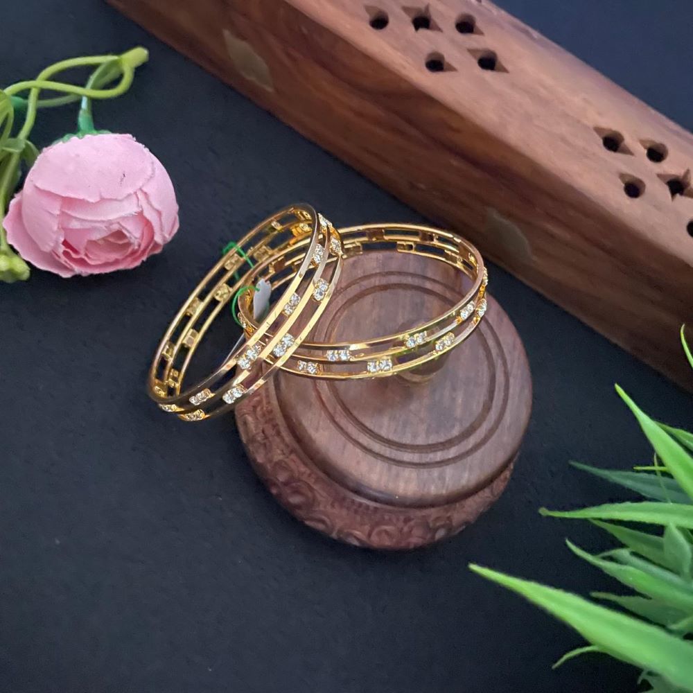KIDS REGULAR USE BANGLES WITH WHITE STONE